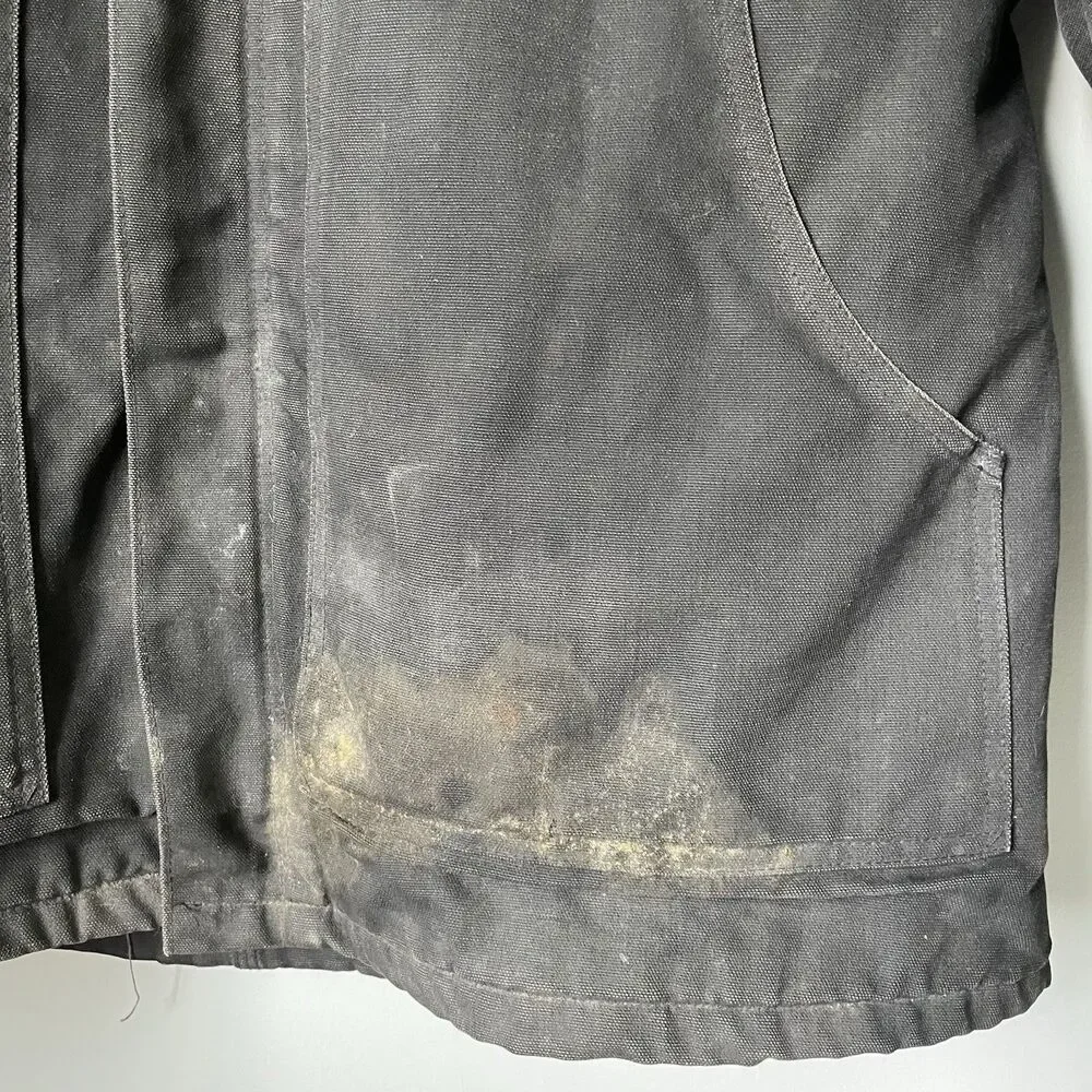 Carhartt Vintage 1990's Blanket Lined Chore Jacket Work Coat Black Men's Size XL - Picture 11 of 16